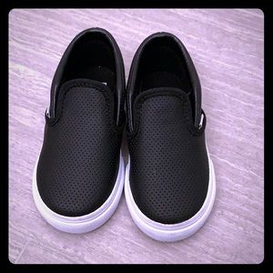 Black slip on Vans
